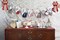 Large Valentine's Day Bows for Wreath, Red White Buffalo Plaid Wreath Bows Valentine Heart Bows for Front Door, Wedding Romance Ornament Tree Topper Bows for Anniversary Indoor Outdoor Decor